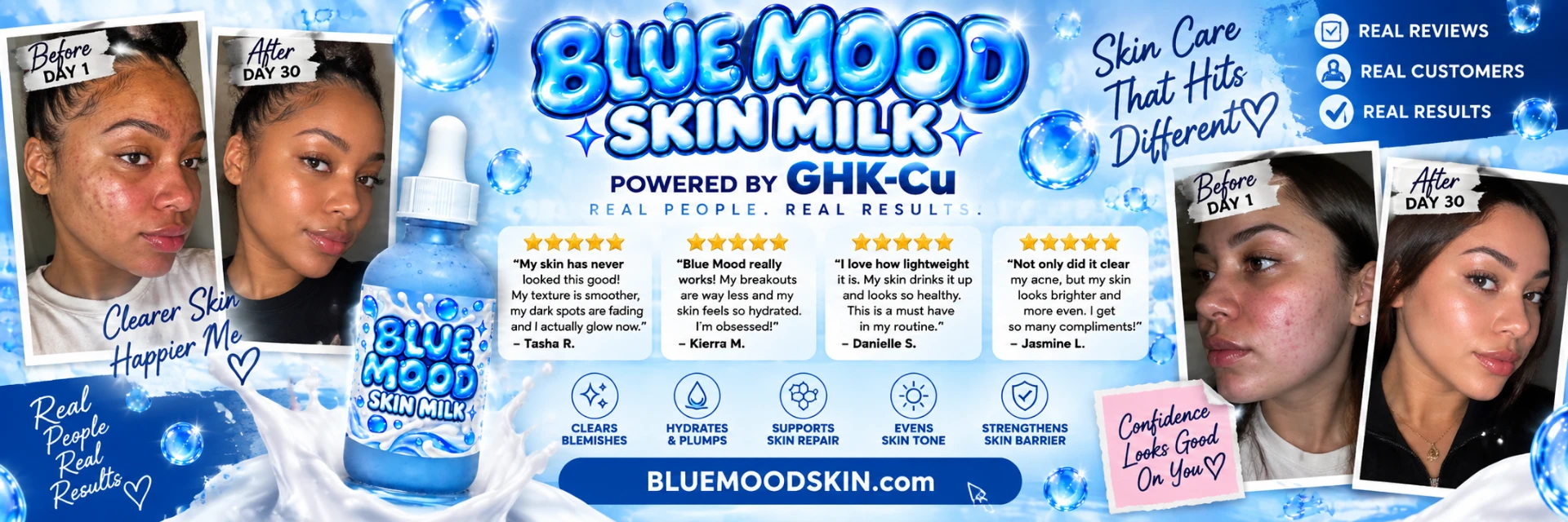 Blue Mood Skin Milk real reviews β before and after results from real customers