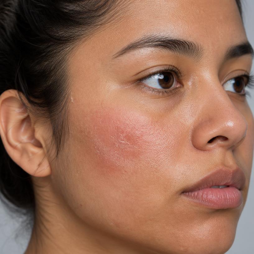 Kiara M. skin before using Blue Mood Skin